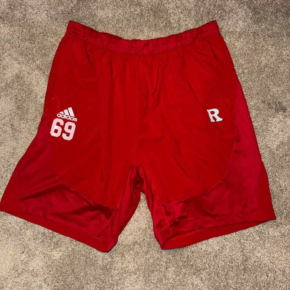 Adidas Rutgers Football Red Shorts 2XLT #69